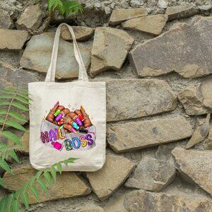 Nail Boss Heavy Canvas Tote Bag Natural Color